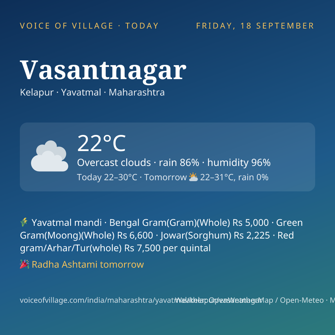 Vasantnagar today