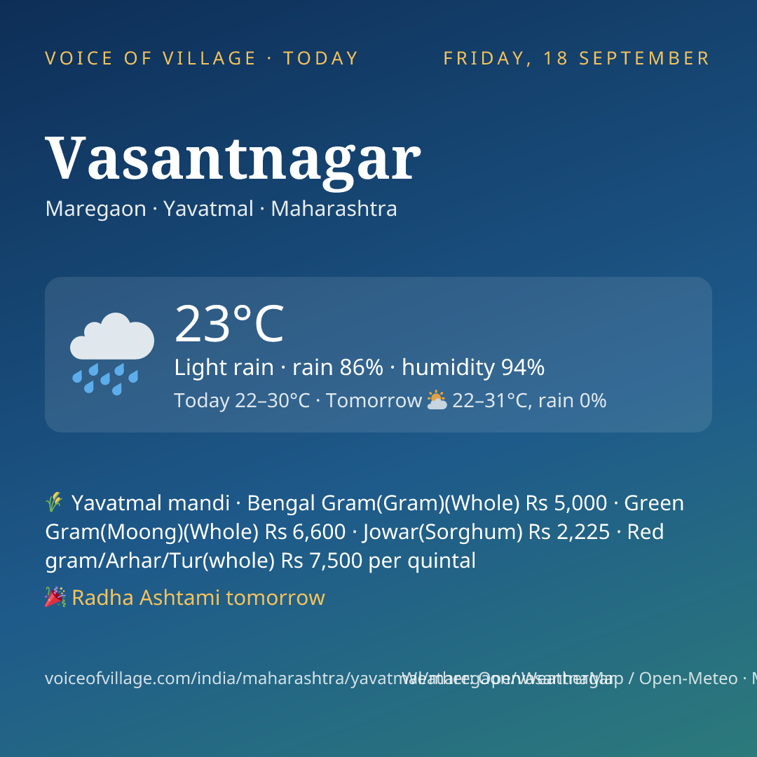Vasantnagar today
