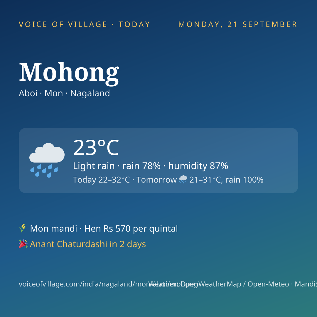Mohong today