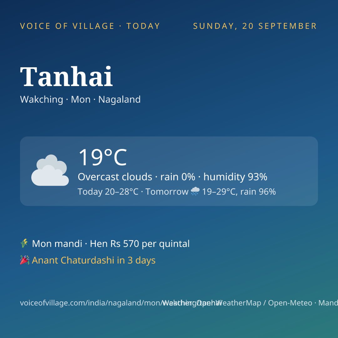 Tanhai today