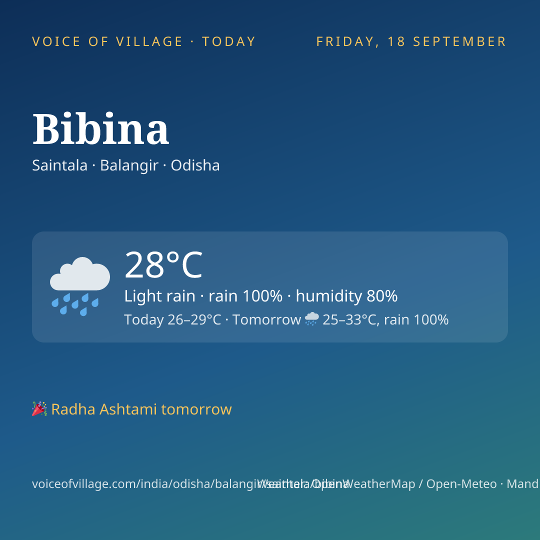 Bibina today