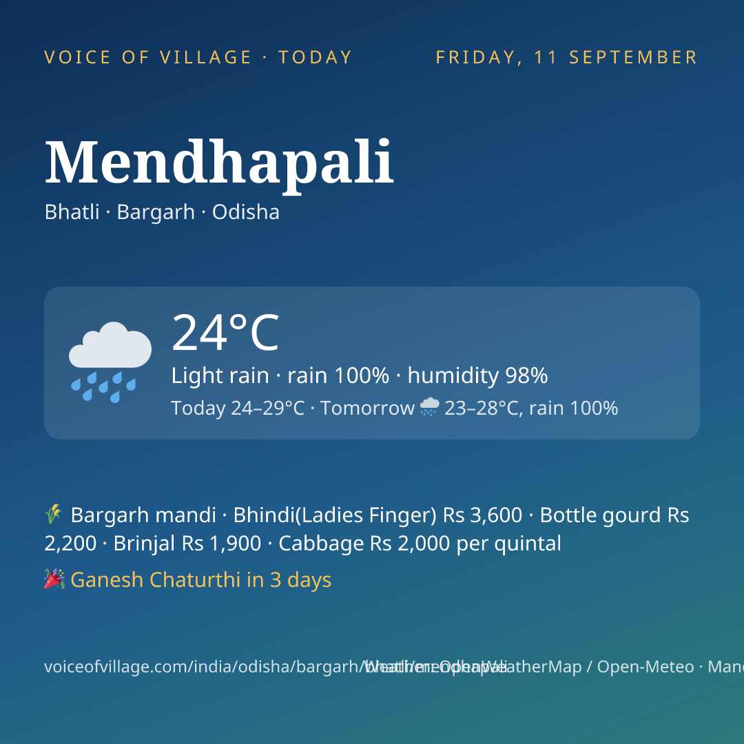 Mendhapali today