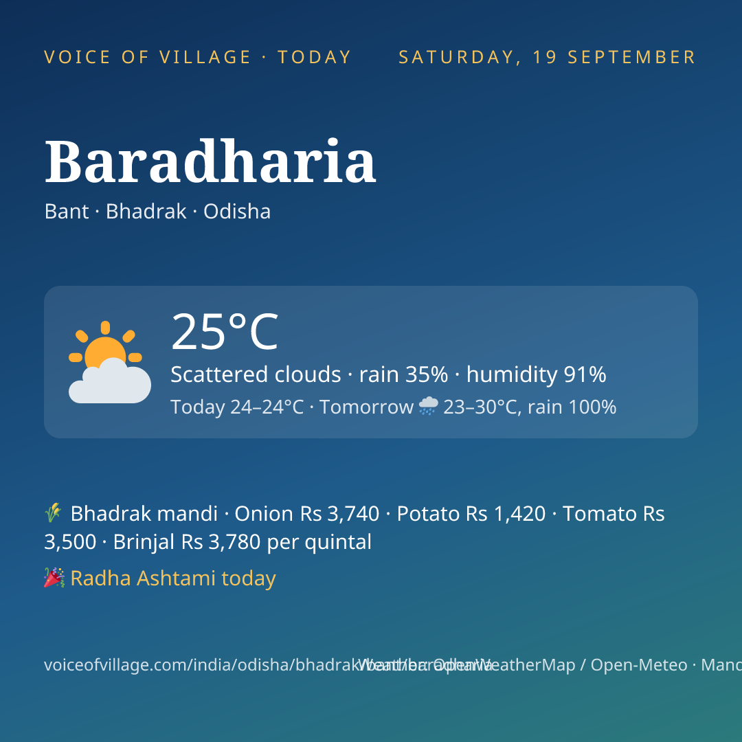 Baradharia today