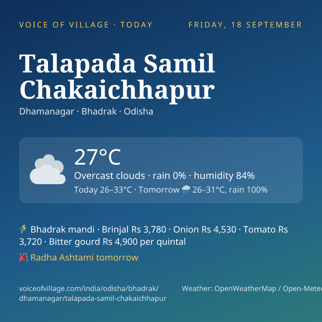 Talapada Samil Chakaichhapur today