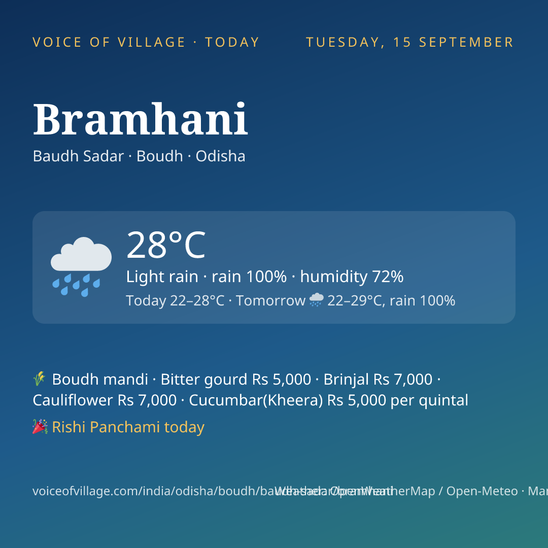Bramhani today