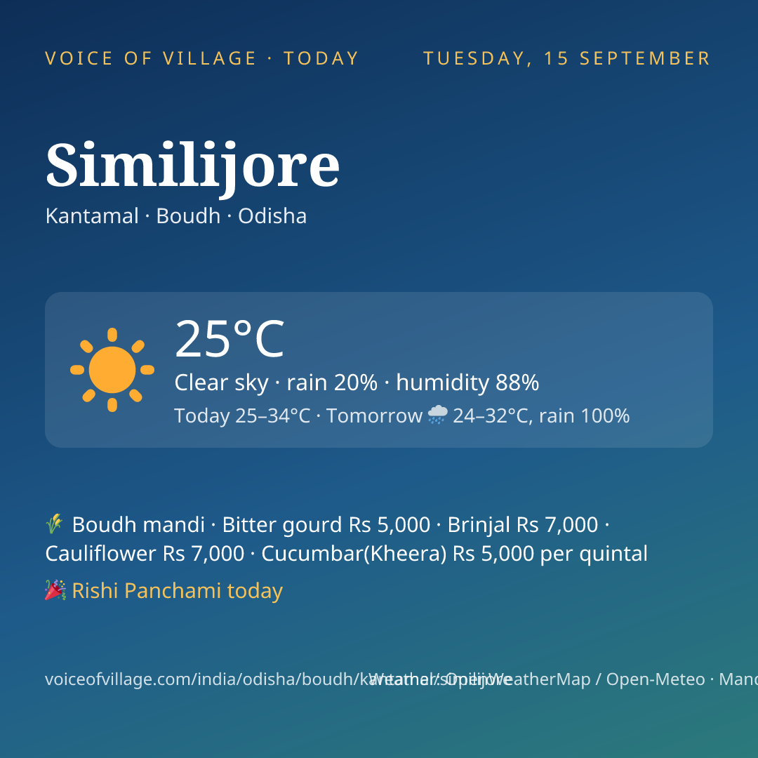 Similijore today