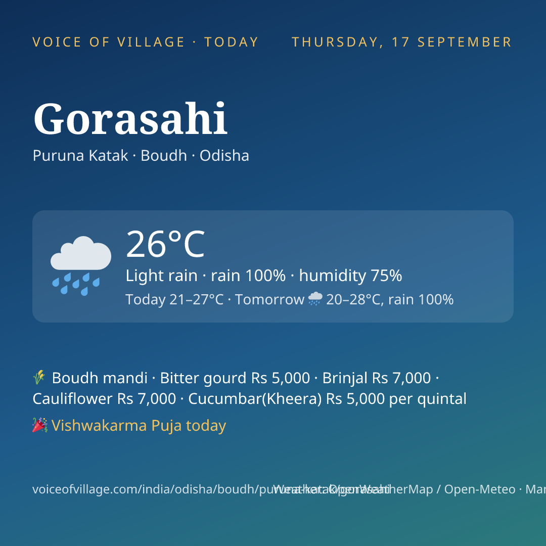 Gorasahi today