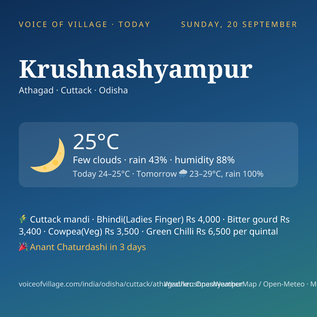 Krushnashyampur today