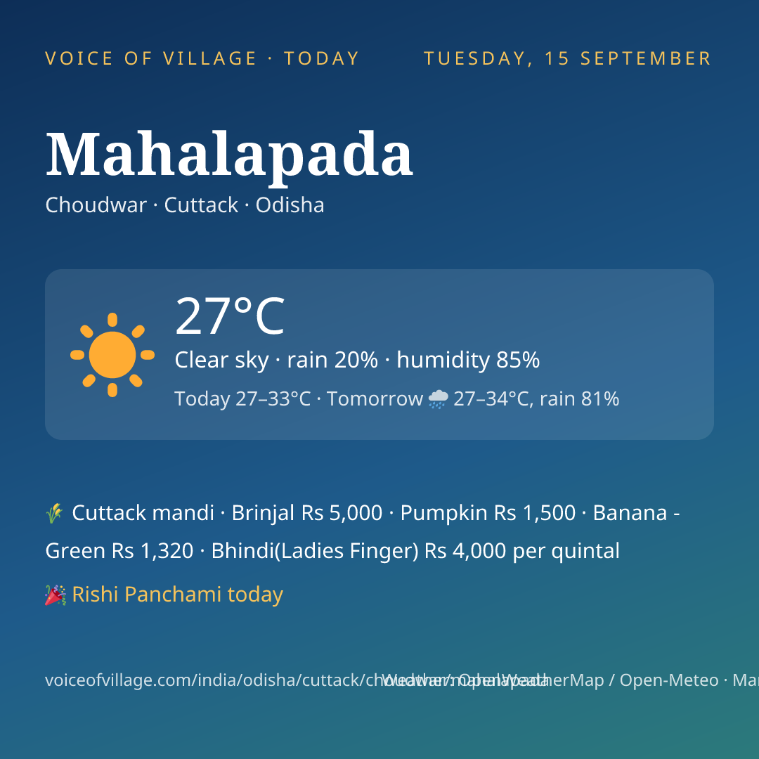Mahalapada today