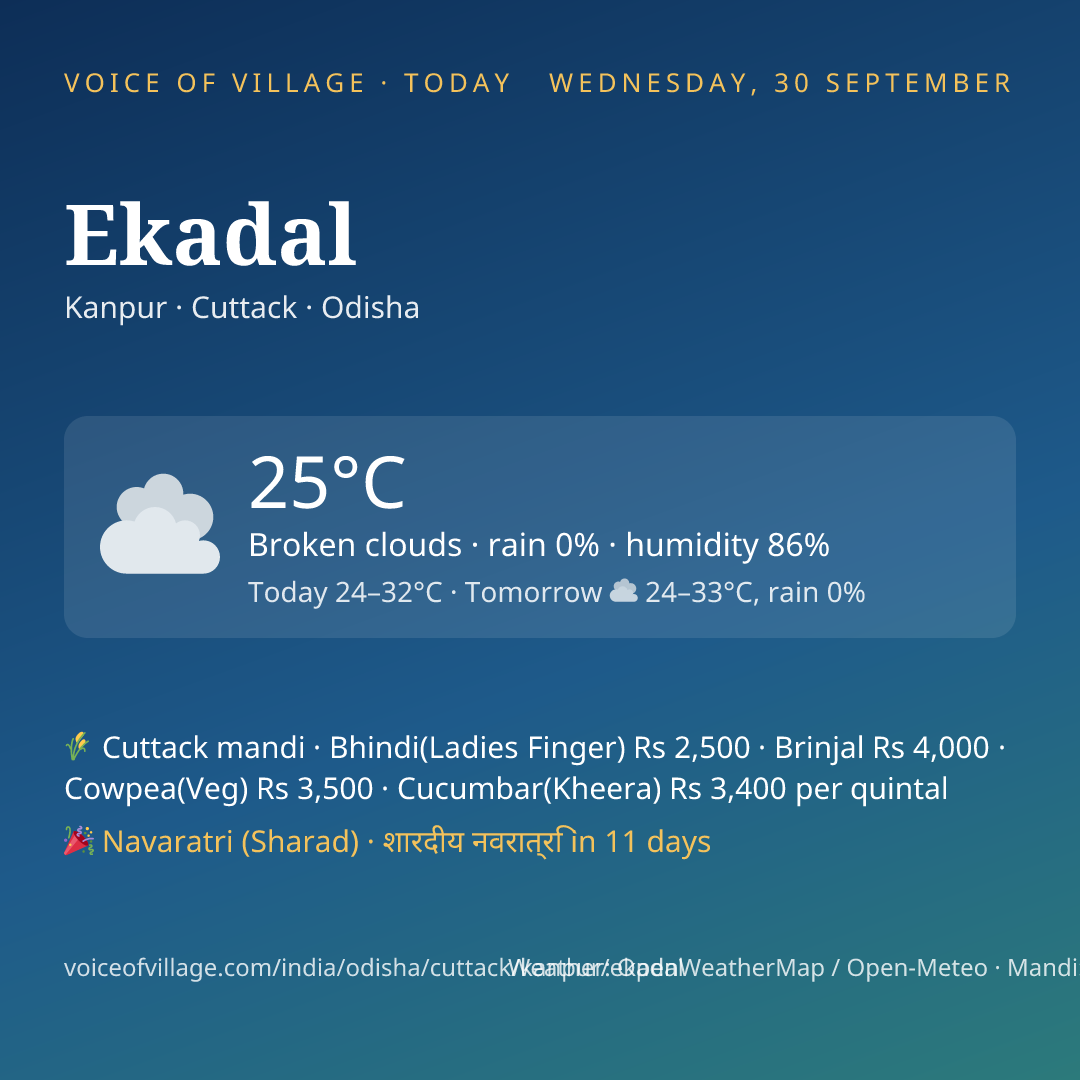 Ekadal today