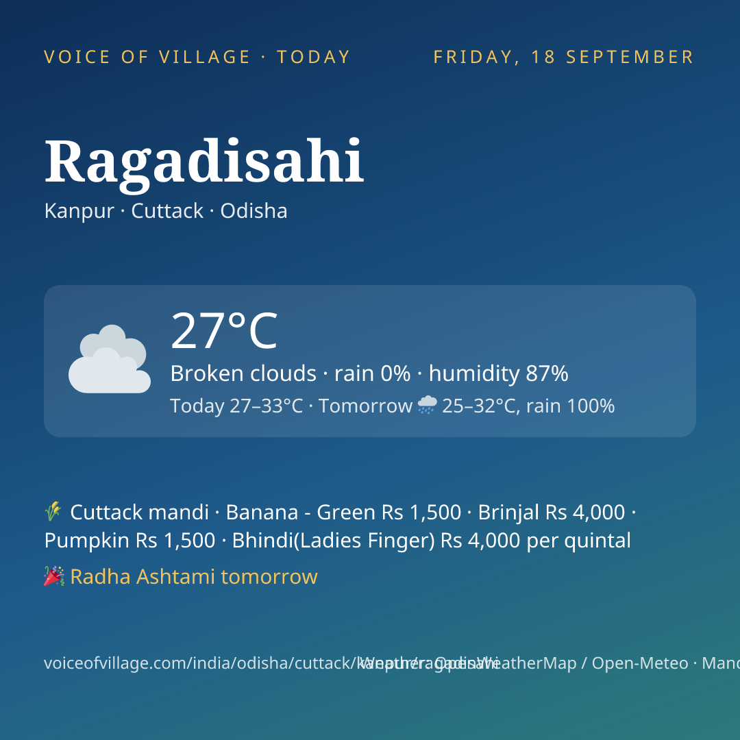 Ragadisahi today