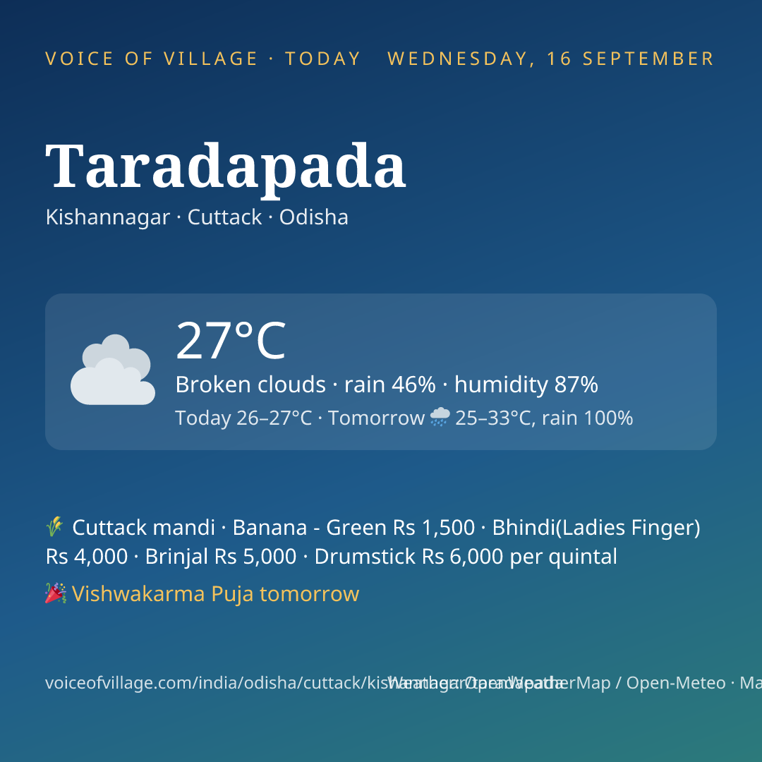 Taradapada today