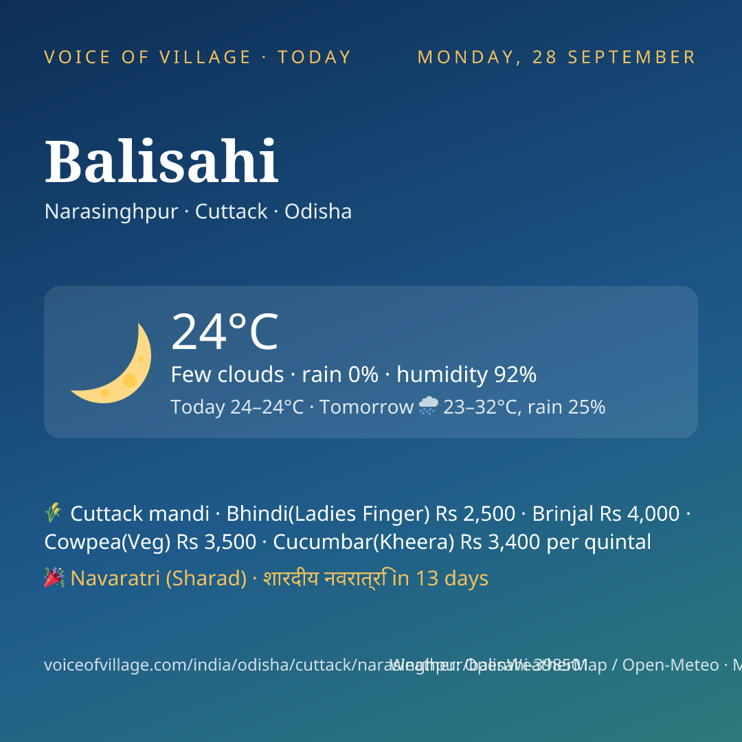 Balisahi today