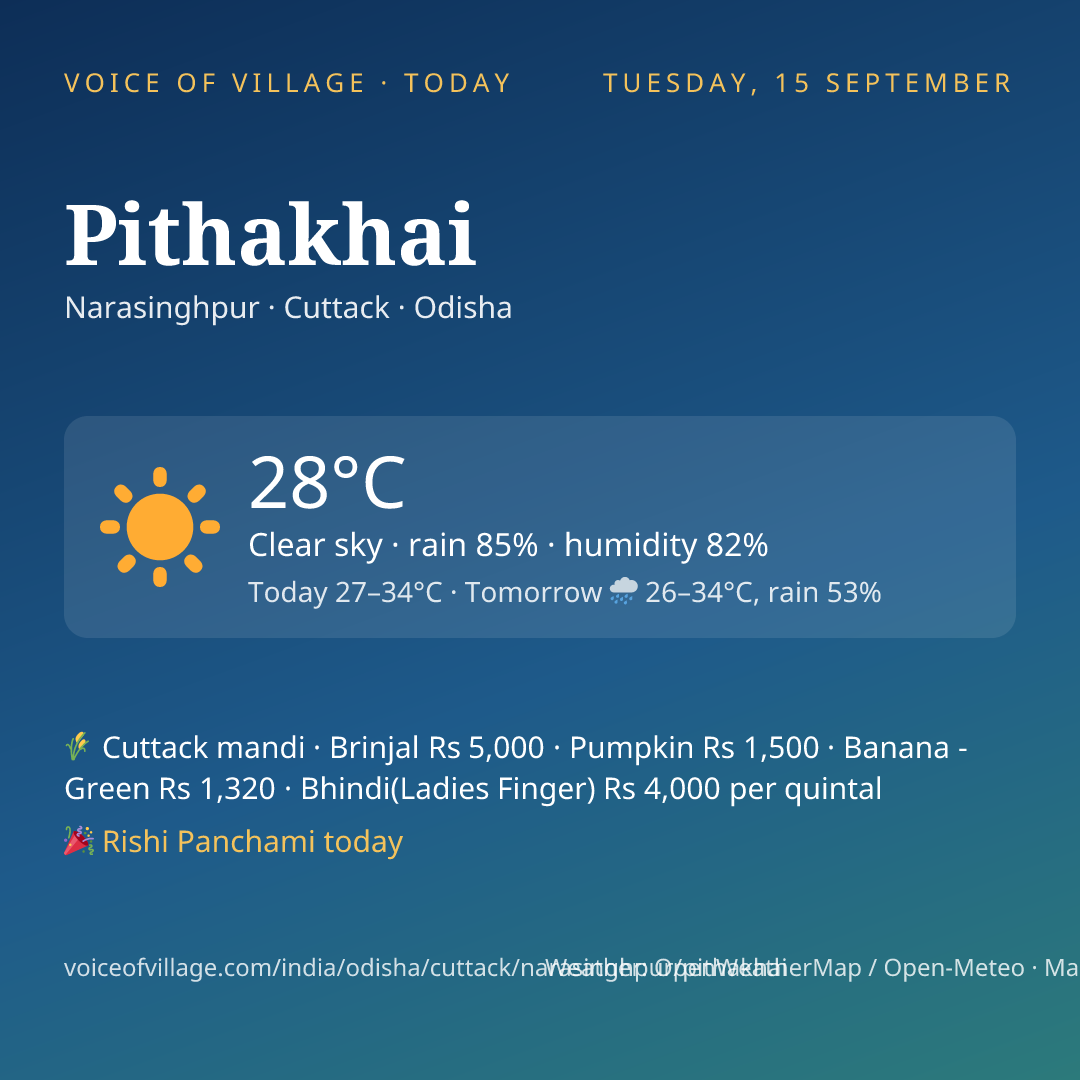 Pithakhai today