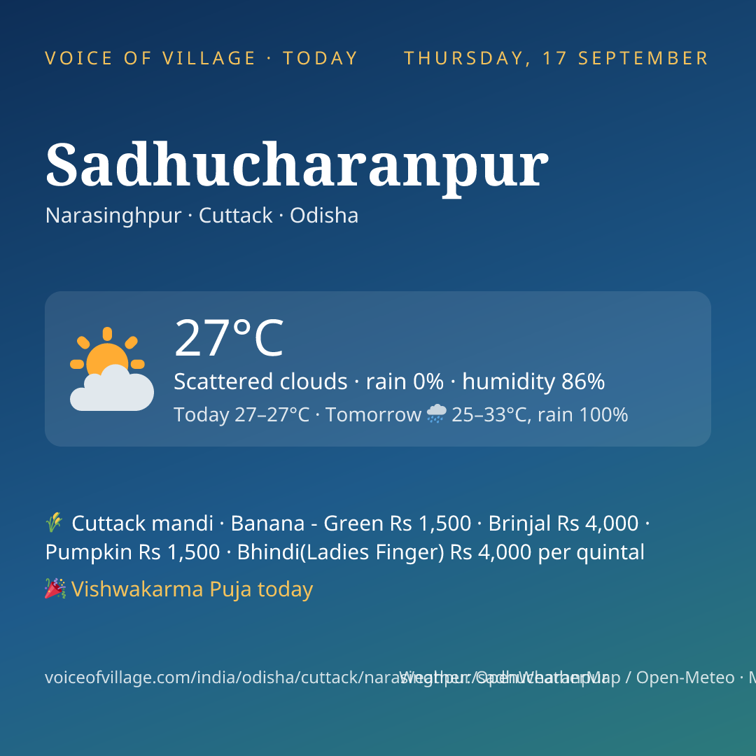 Sadhucharanpur today