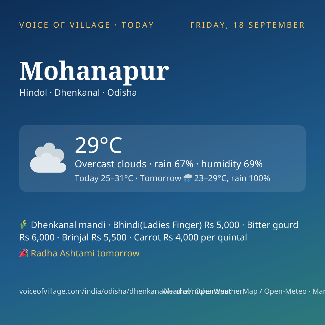 Mohanapur today