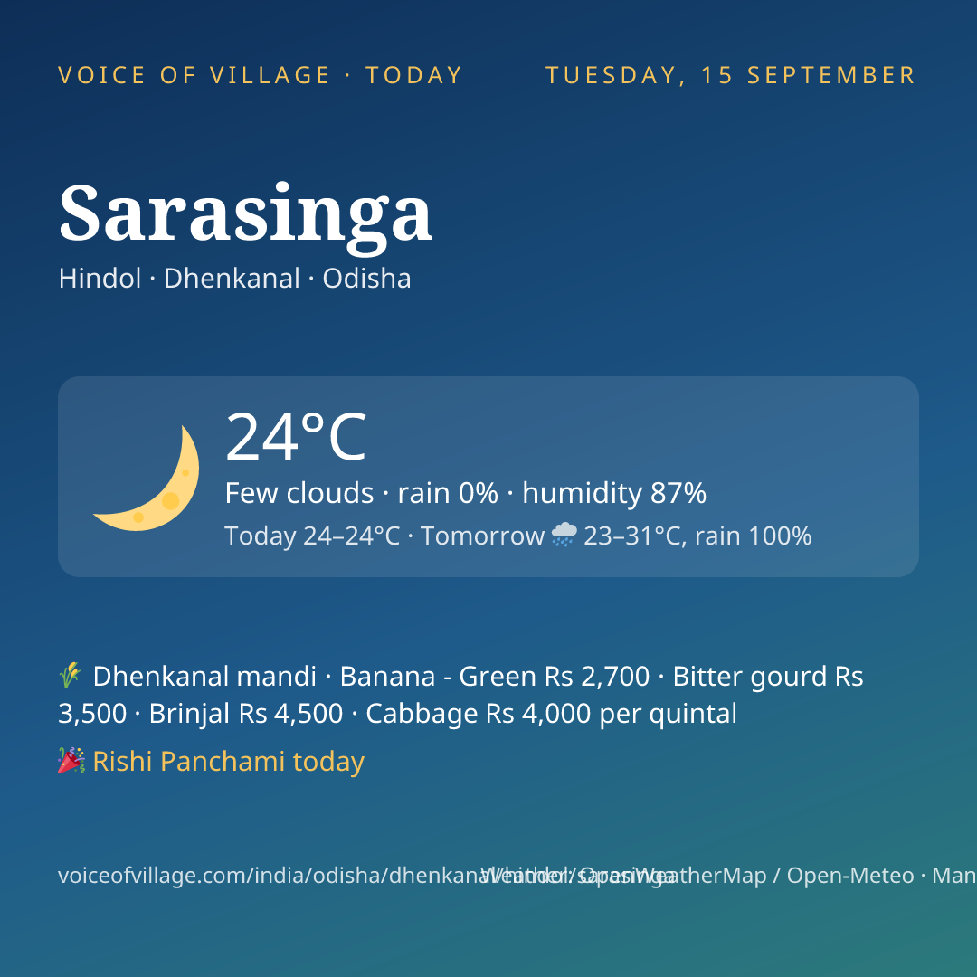 Sarasinga today