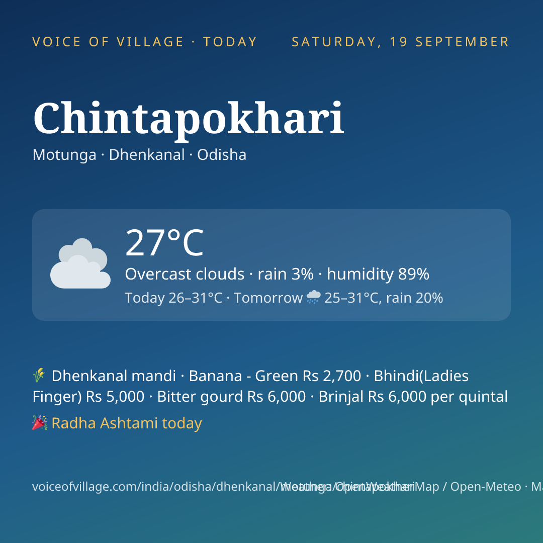 Chintapokhari today