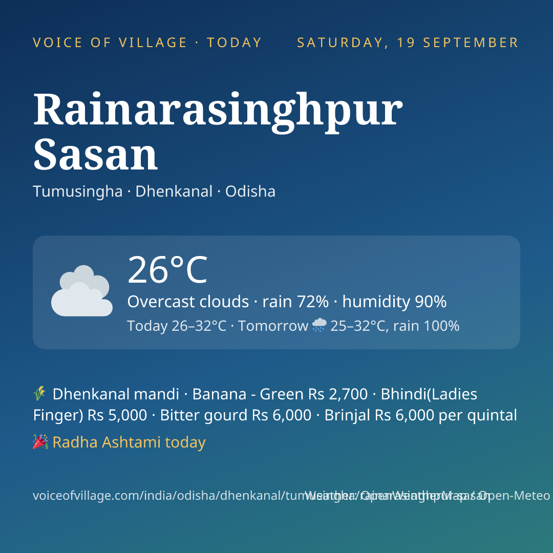 Rainarasinghpur Sasan today