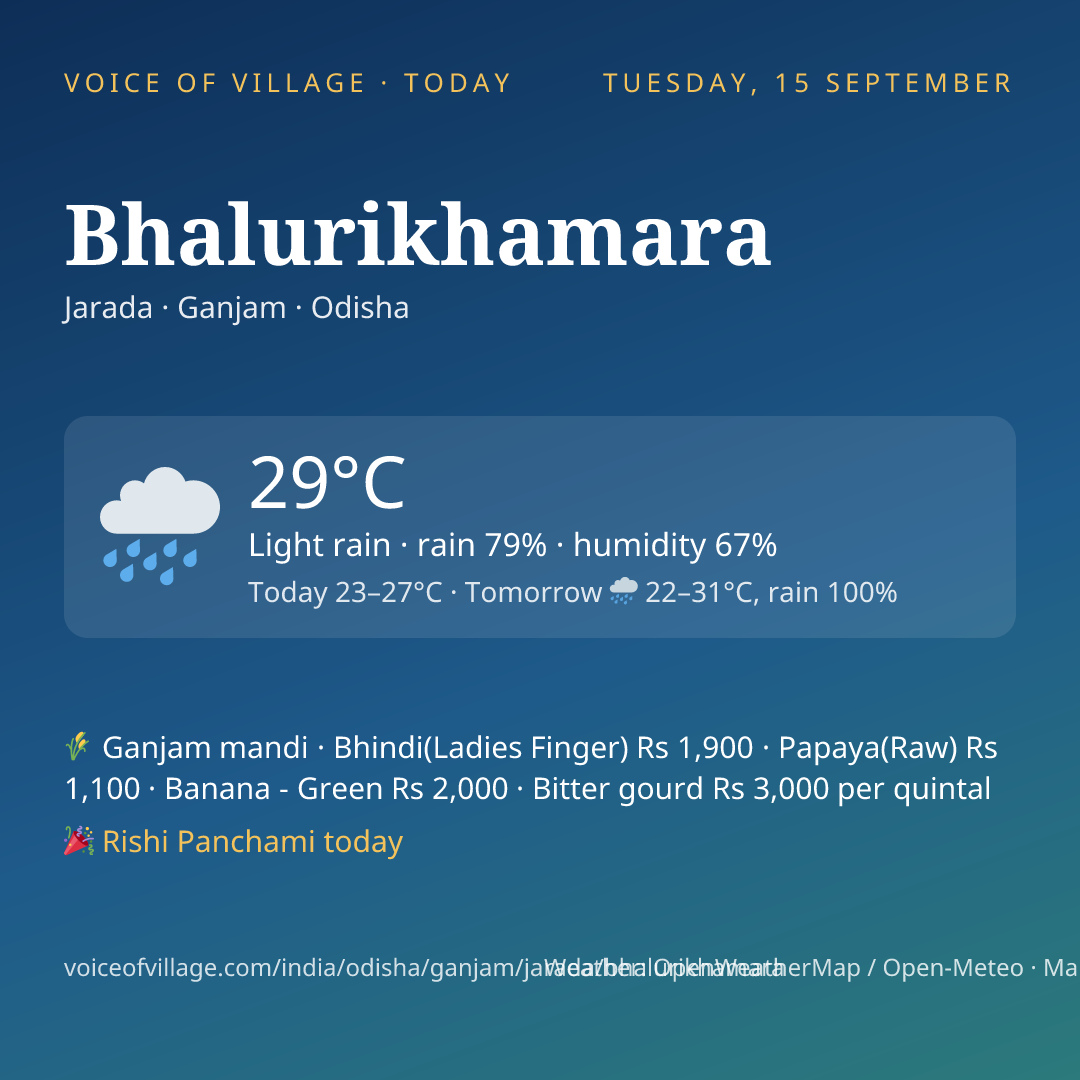 Bhalurikhamara today