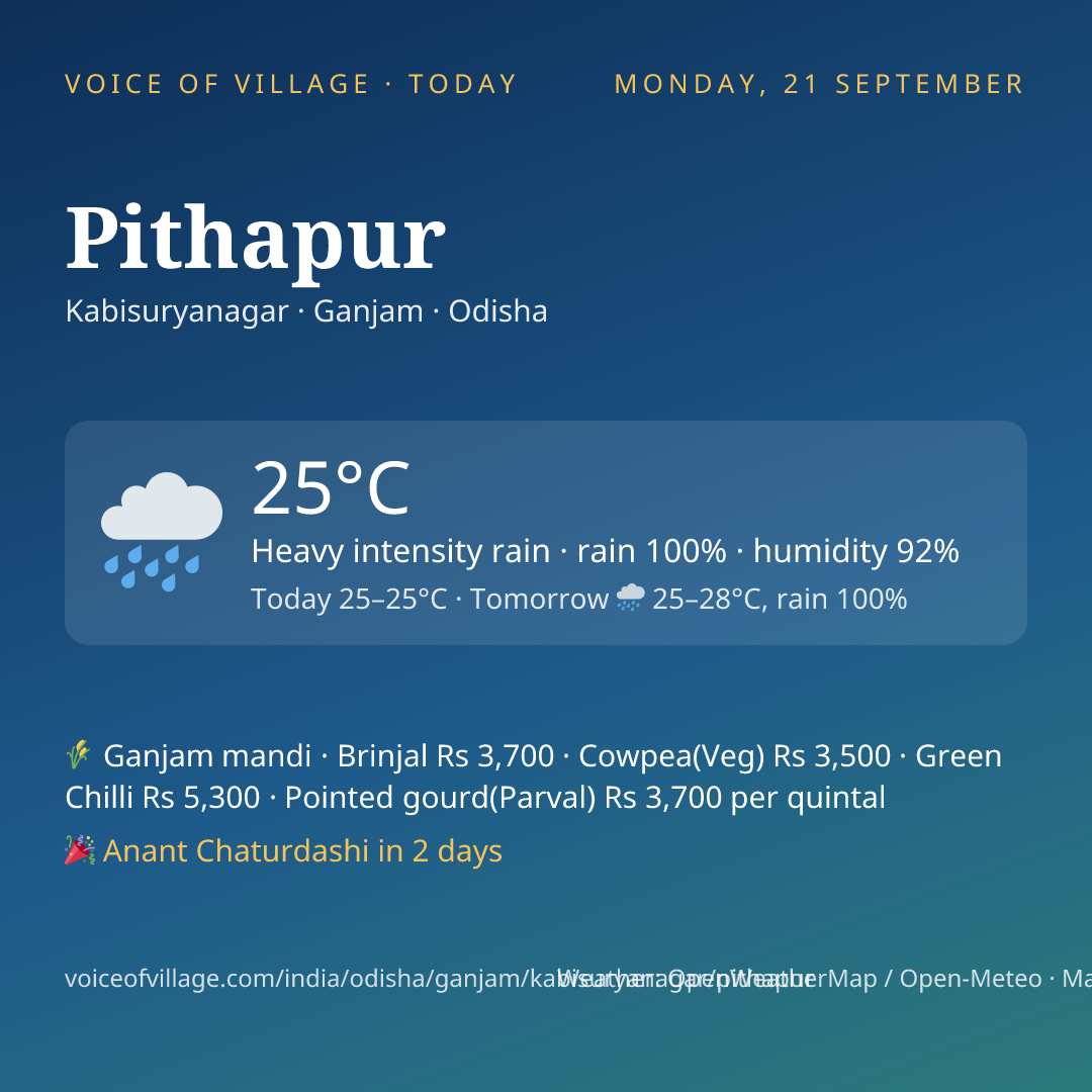 Pithapur today