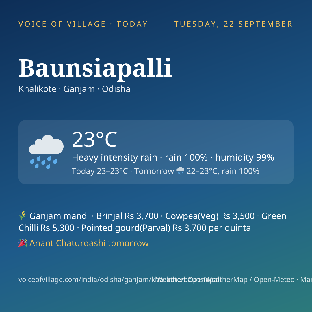 Baunsiapalli today