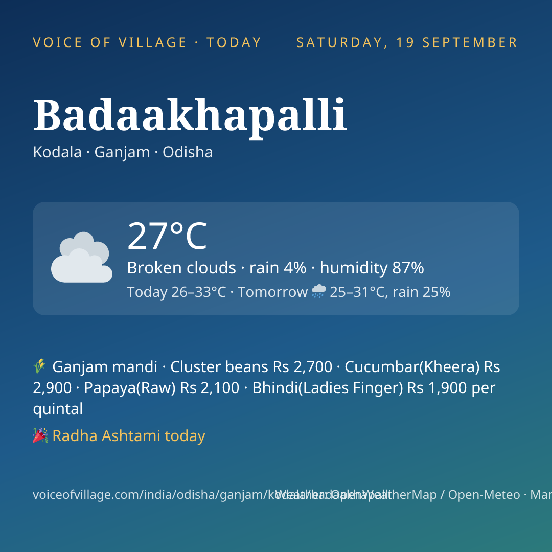 Badaakhapalli today