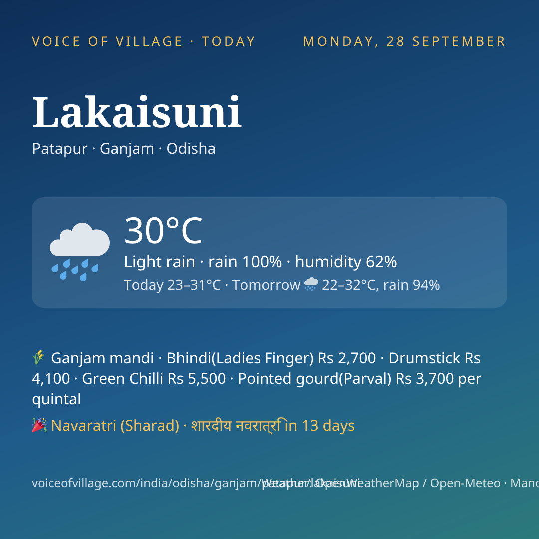 Lakaisuni today