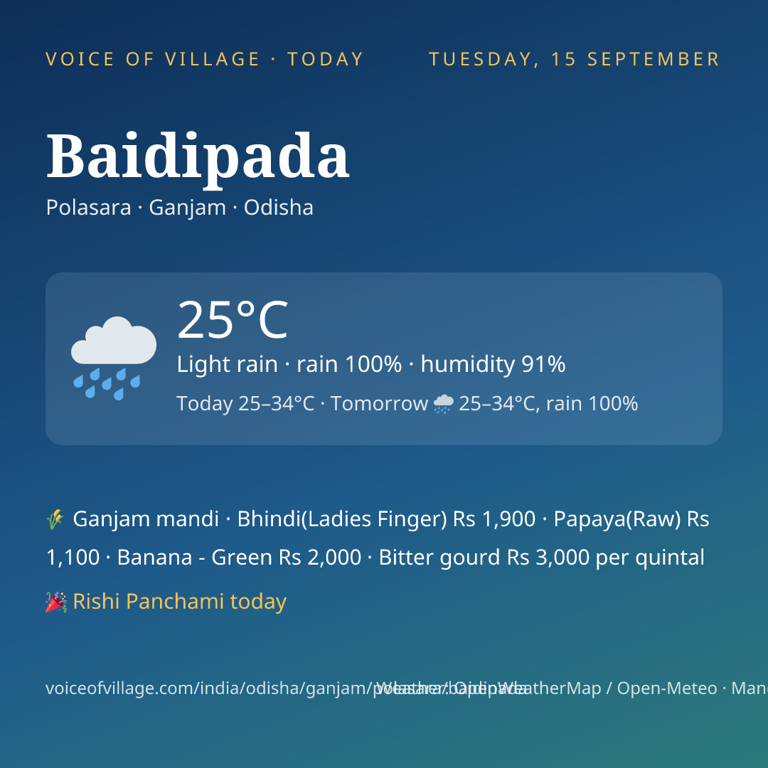 Baidipada today