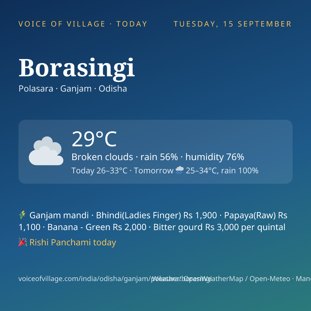 Borasingi today