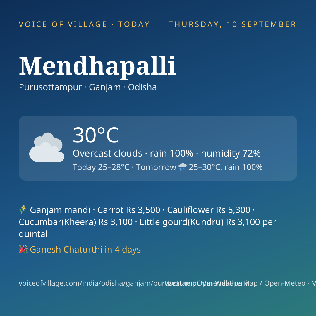 Mendhapalli today