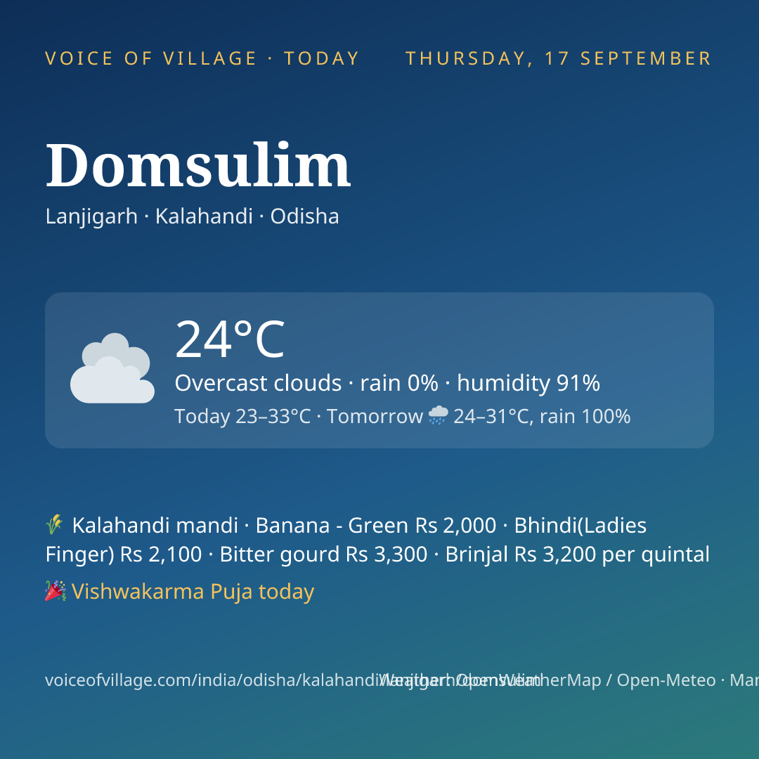 Domsulim today