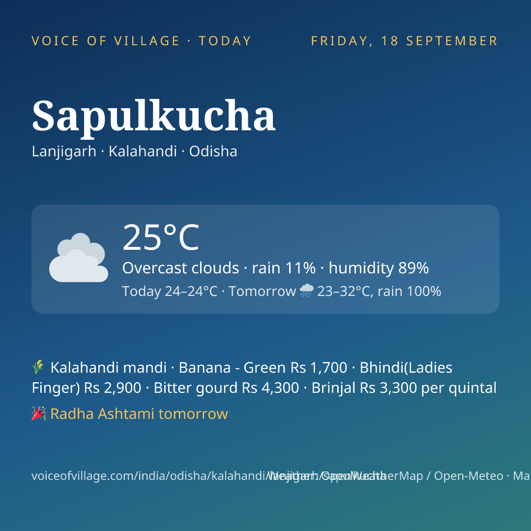 Sapulkucha today