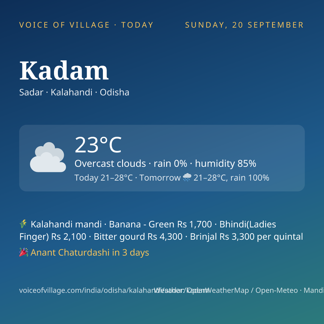 Kadam today