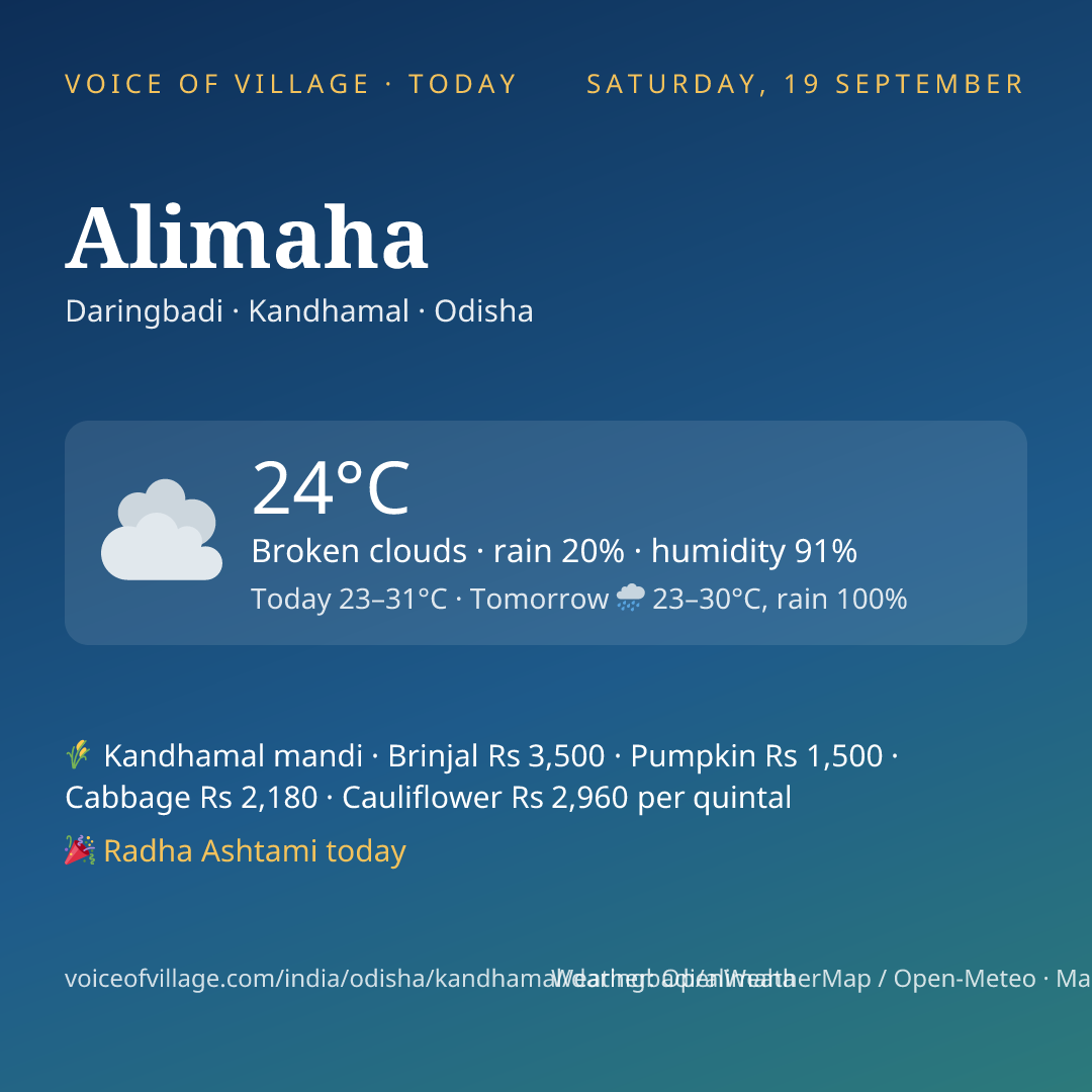 Alimaha today