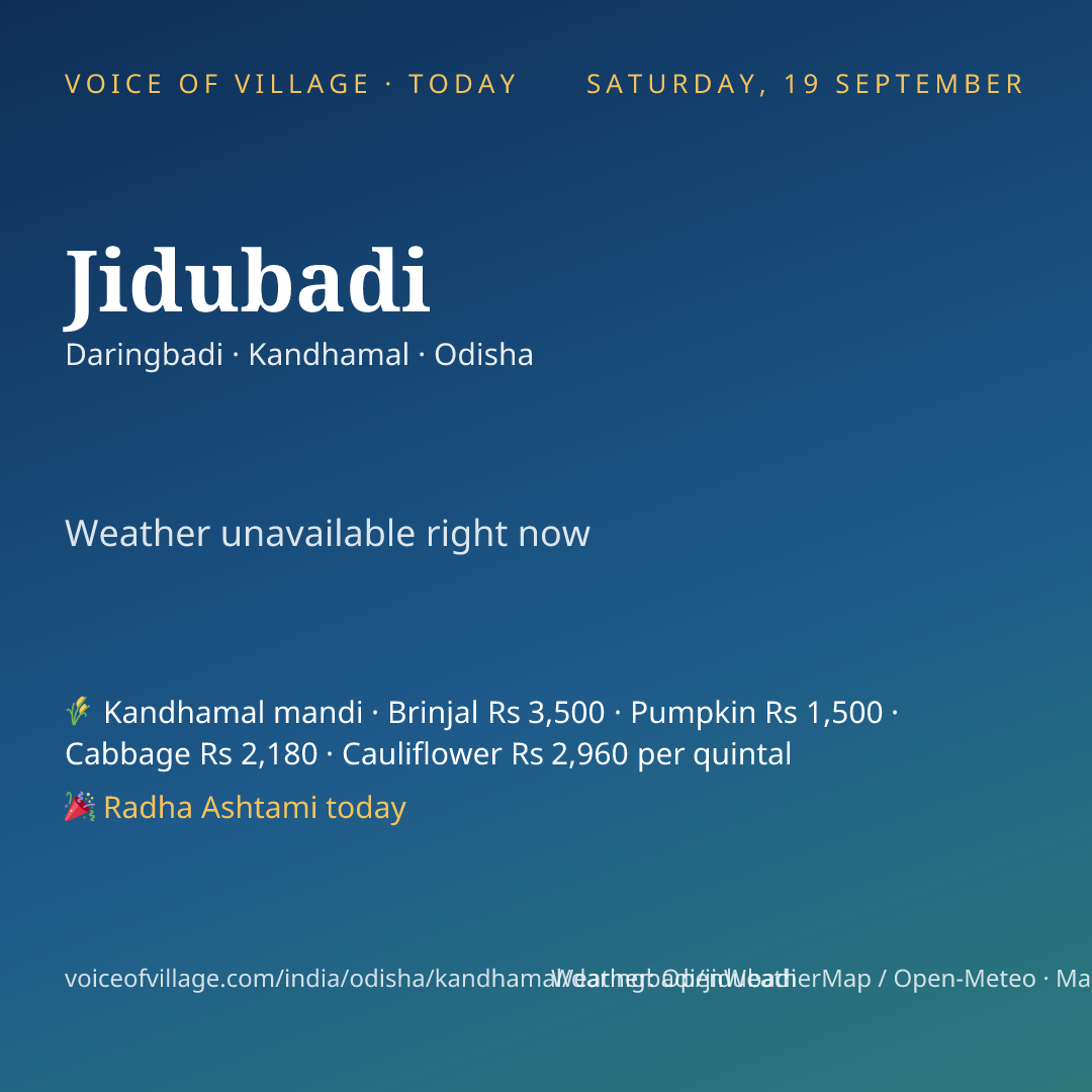 Jidubadi today
