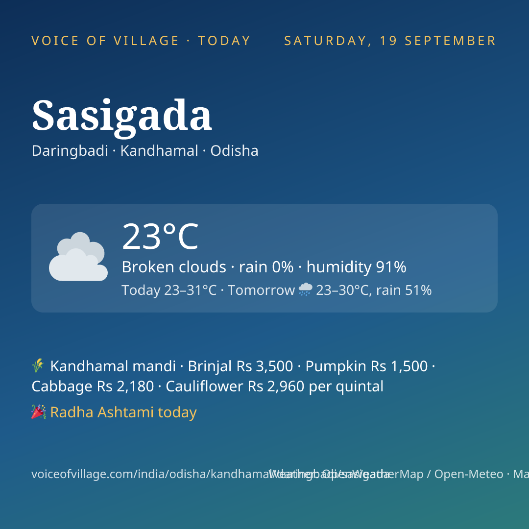 Sasigada today