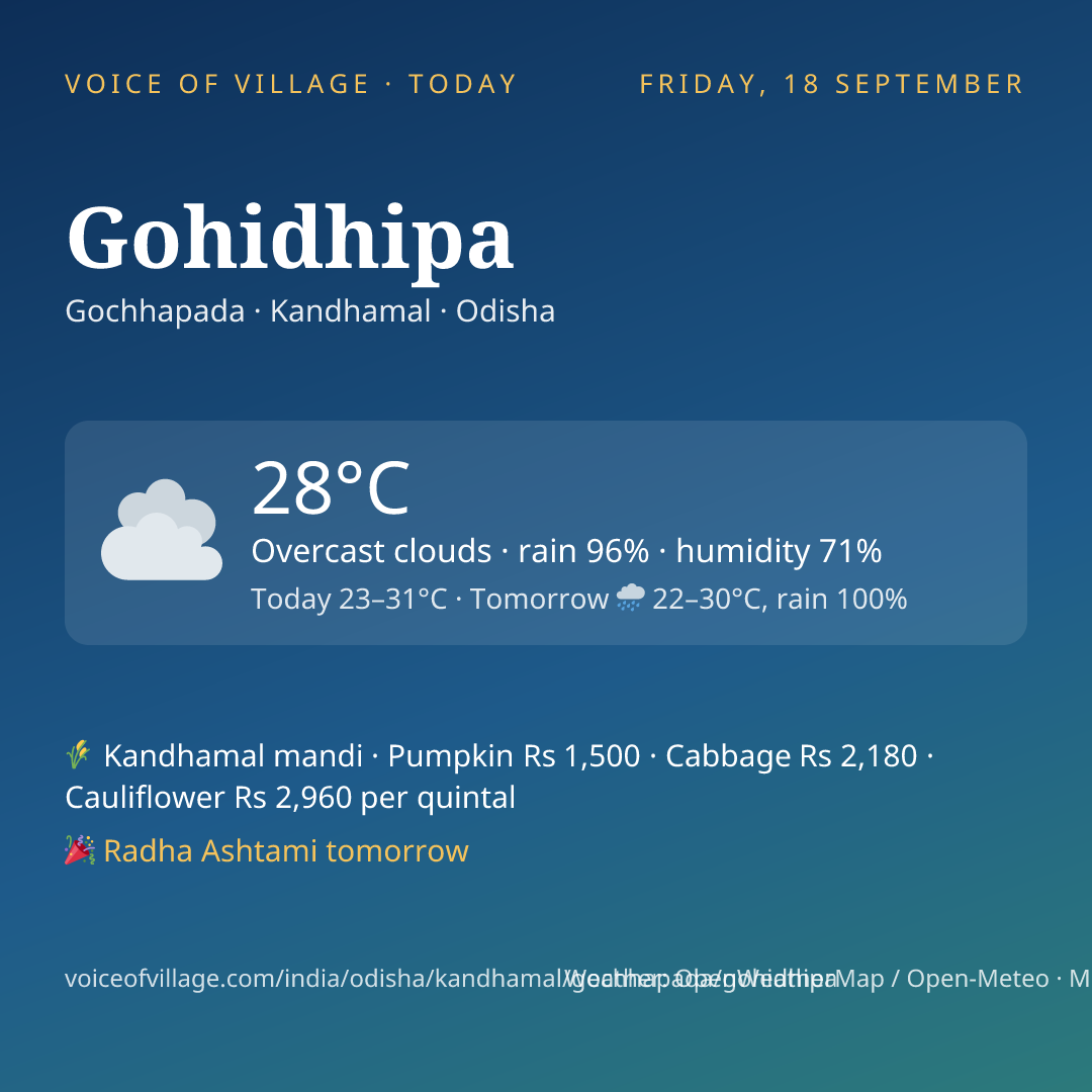 Gohidhipa today