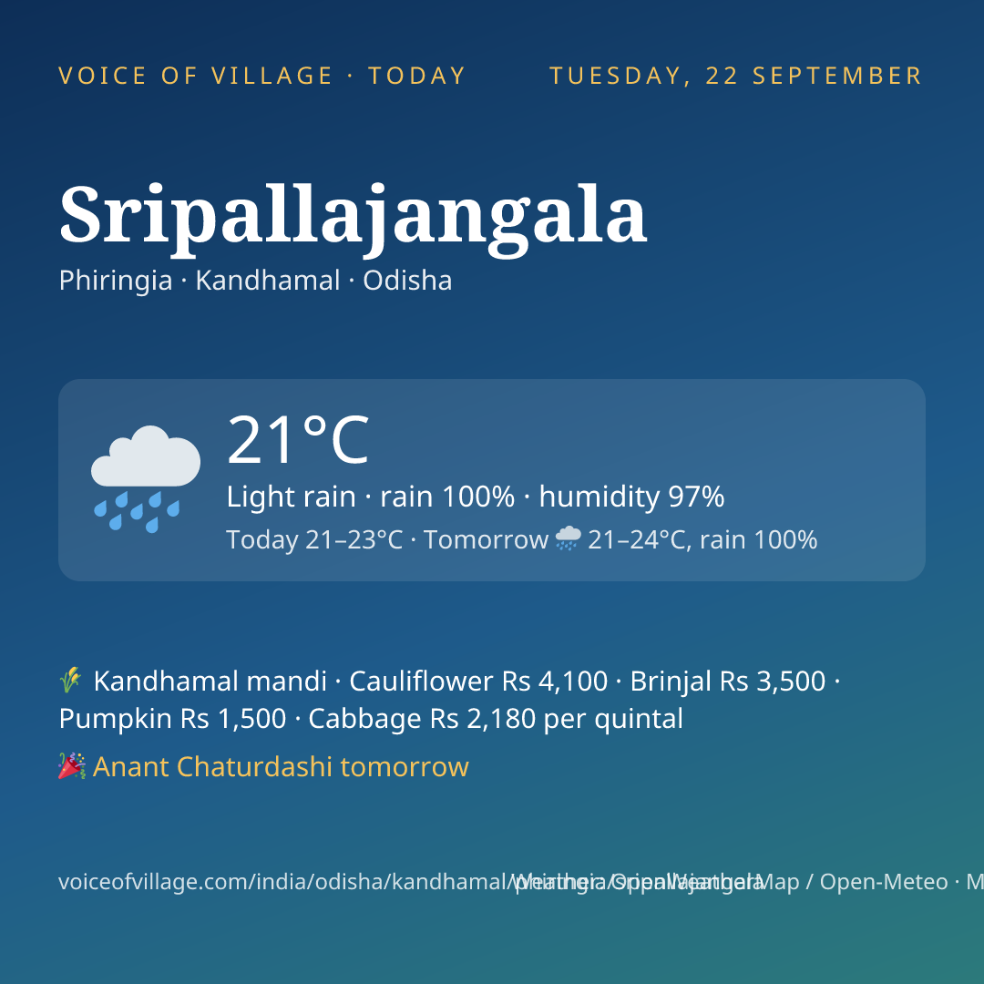 Sripallajangala today