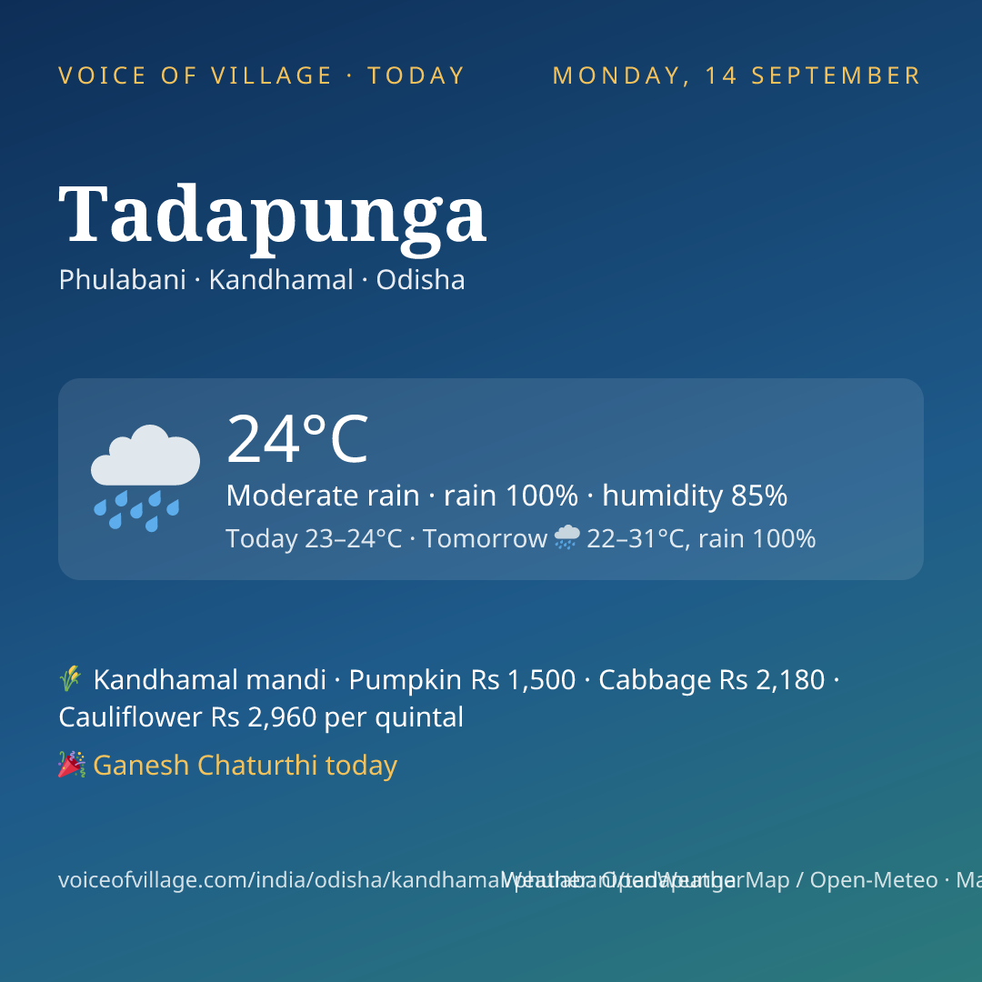 Tadapunga today
