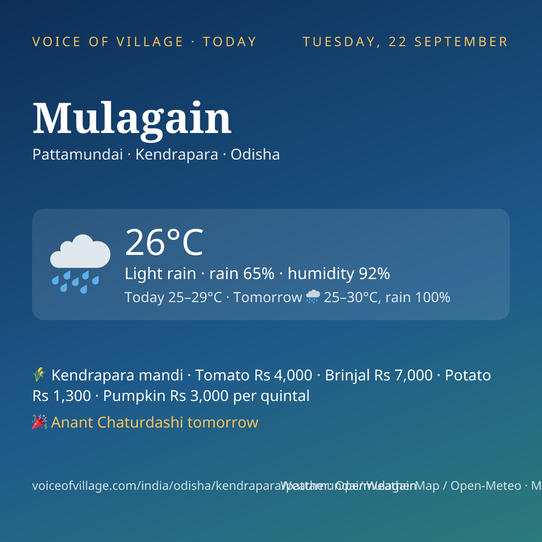 Mulagain today