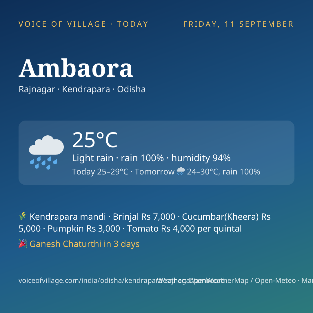 Ambaora today