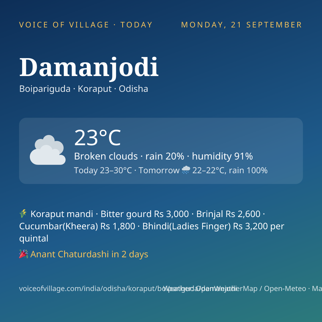 Damanjodi today