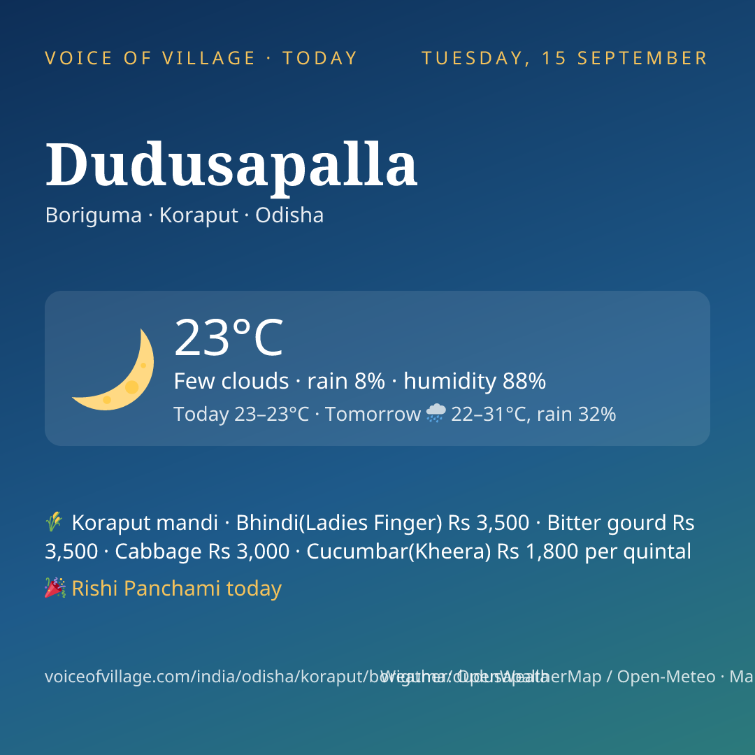 Dudusapalla today