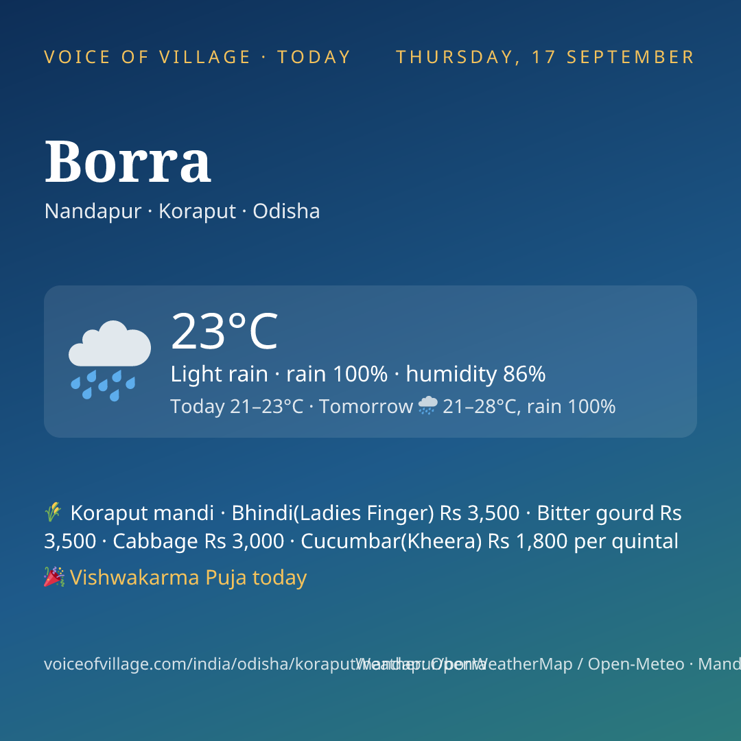 Borra today