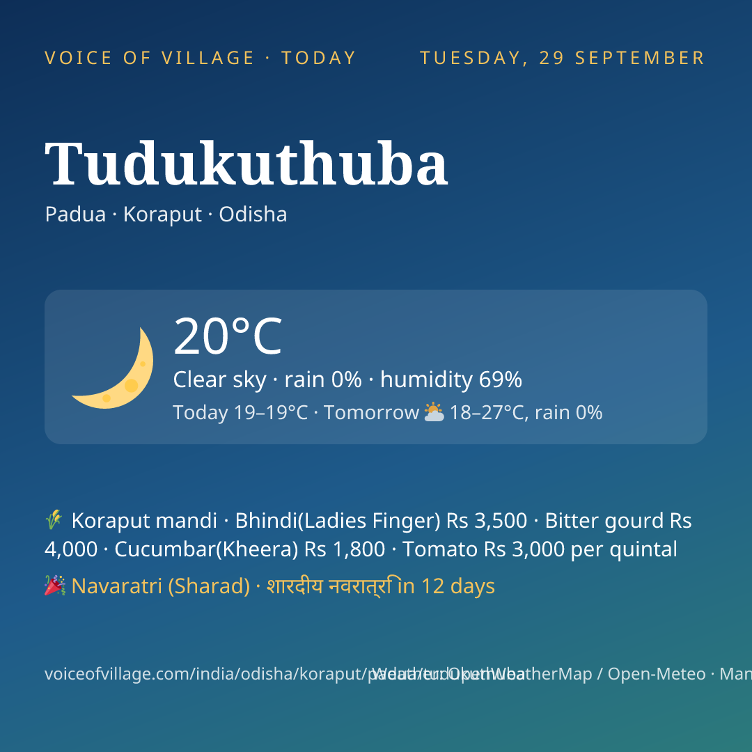 Tudukuthuba today