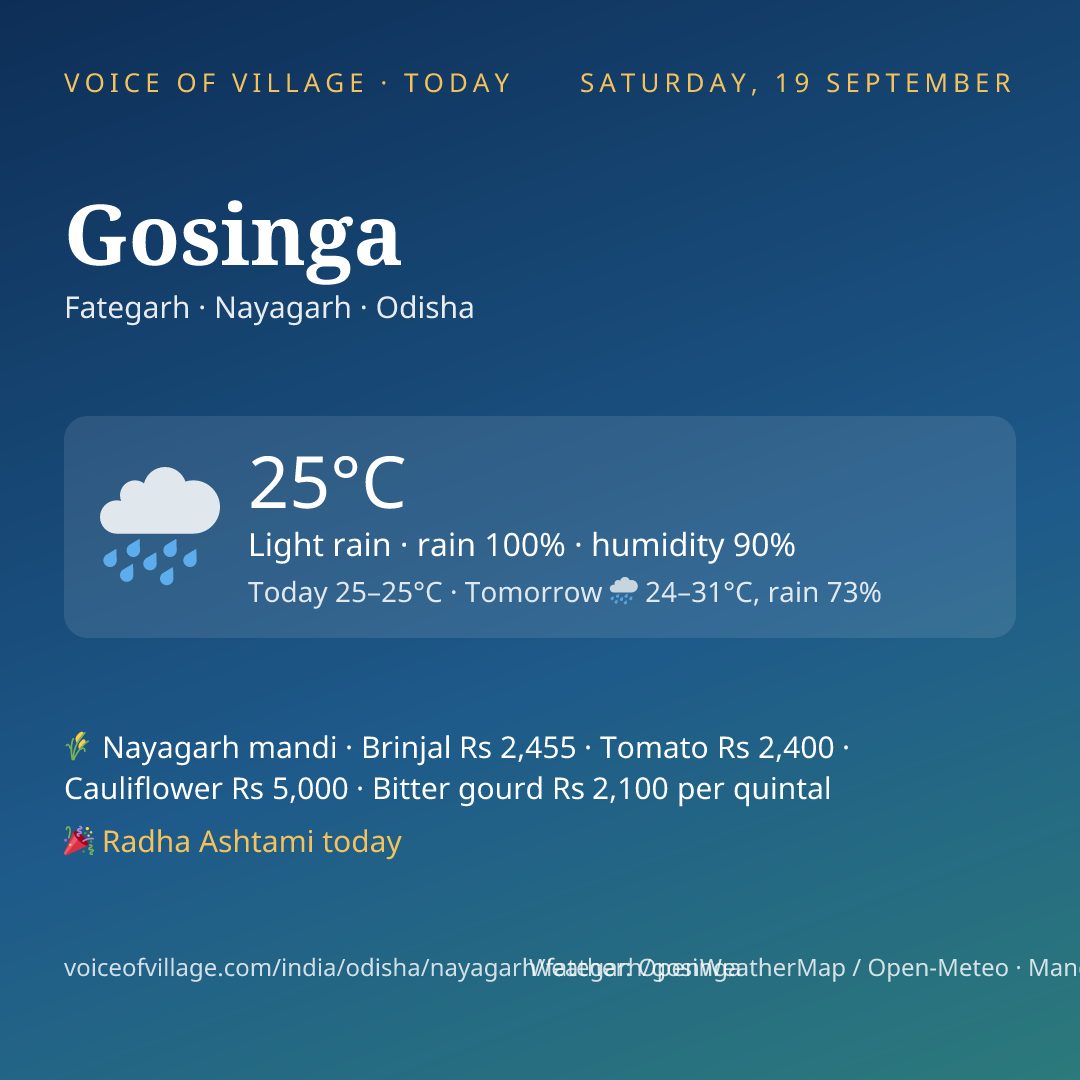 Gosinga today