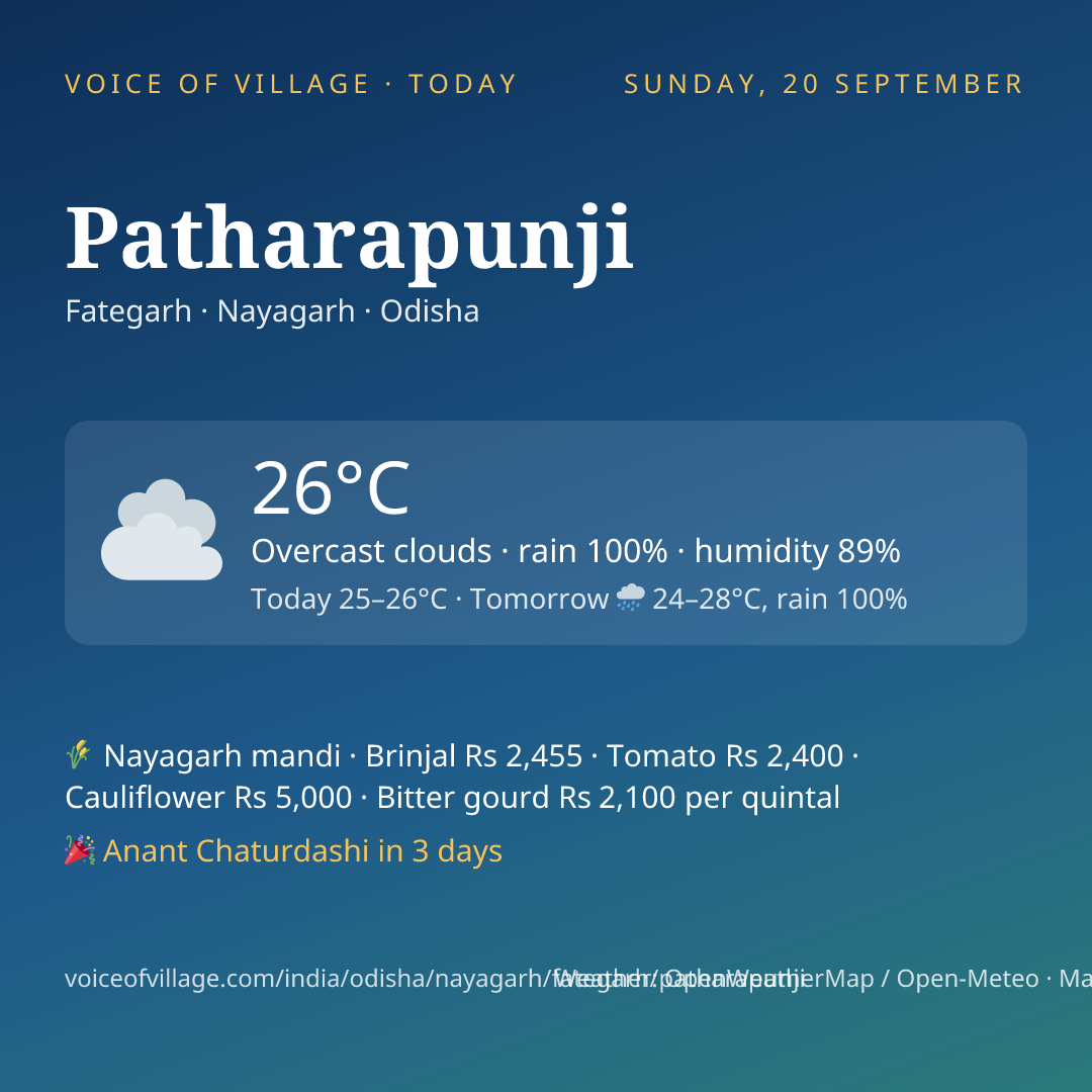 Patharapunji today