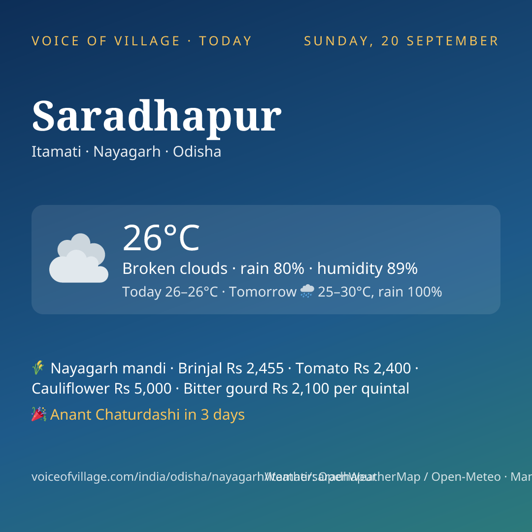 Saradhapur today