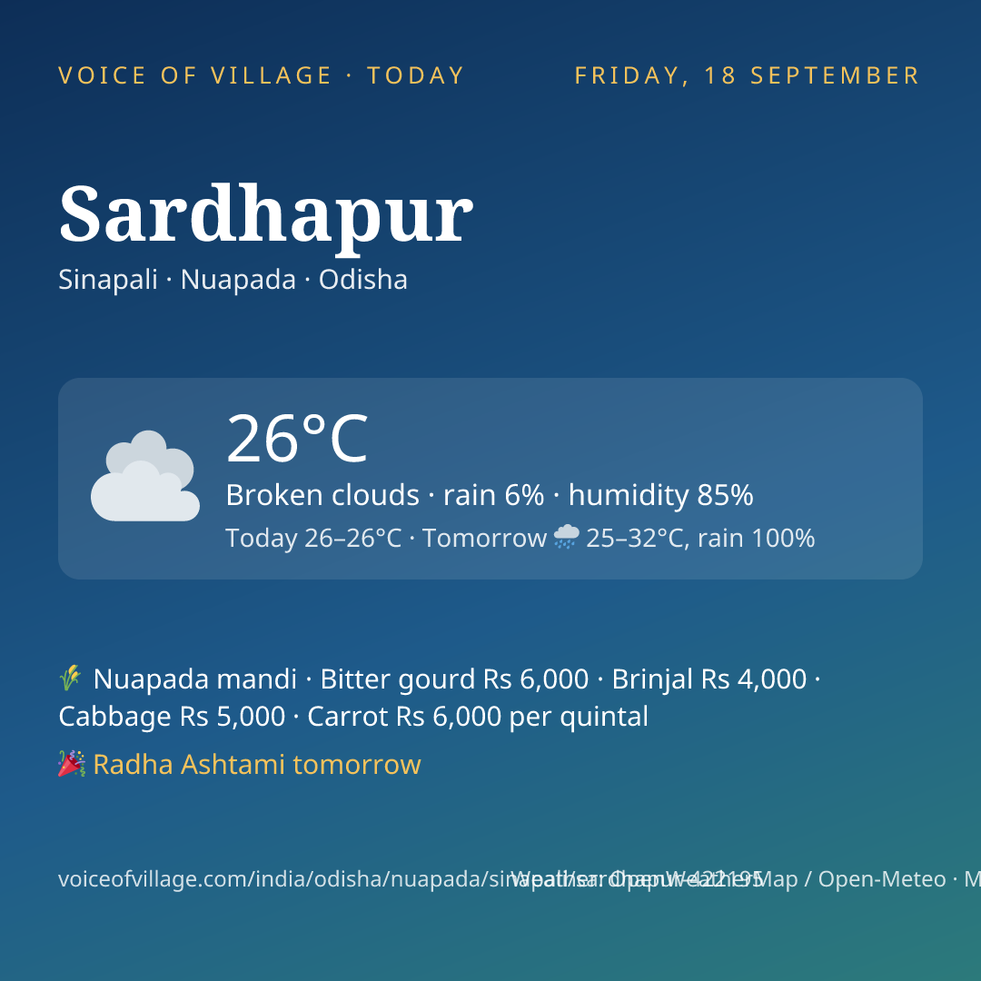 Sardhapur today